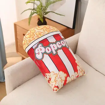Vtipné Hodiť Vankúš Ľahké Oblečenie Pre Bábiku Tvárny Popcorn Posteli Hodiť Vankúš Plyšová Živé Modelovanie