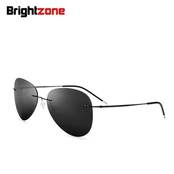 Brightzone Vynikajúcu Kvalitu Mužov Ultralight bez obrúčok Ženy Značky Dizajnér polarizované Slnečné Okuliare Jazdy Titánové Okuliare oculos 0