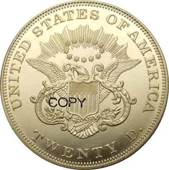 Spojené Štáty 20 Dolárov Zlaté Mince R. 1861 1861 O 1861 S Liberty Head Double Eagle bez motto DVADSAŤ D. Mosadz replika mince