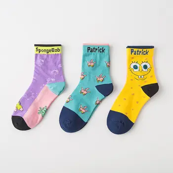 2022 Nové Kawaii Roztomilý Spongebob, Patrick Star Ponožka Polovice Trubice Ponožky Chlapci a Dievčatá Pár Ponožky Iny Vianočný Darček Pre Dievčatá