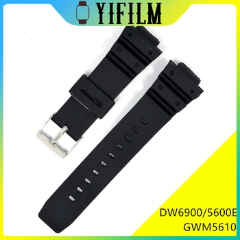 Živica hodinky Remienok Silikónový Kaučuk Watchband Náramok Hodiniek Pásmo Pre Casio G Shock 5600E DW6900 GWM5610 Náramok Hodiniek