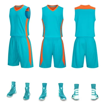 Prispôsobený Prázdne Basketbal Jersey a Basketbalové šortky nastaviť Muži ženy bez rukávov, tepláky, Basketbal školenia oblek Športové oblečenie 0