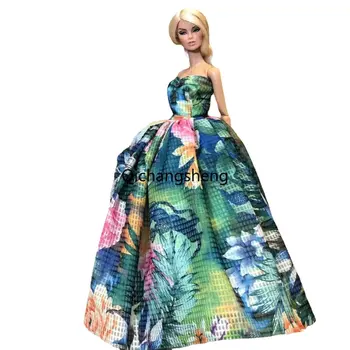 Farebný Kvetinový Svadobné Šaty 1/6 BJD Bábiky Oblečenie Pre Barbie, Oblečenie Pre Bábiky Barbie Oblečenie Princezná Šaty Príslušenstvo 11.5