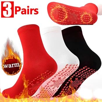 3Pairs samovoľne sa zahrievajúce Ponožky Anti-Únava Zime Vonku Teplý Tepelne Izolované Ponožky Tepelnej Ponožky pre pešiu Turistiku, Camping Cyklistika, Lyžovanie