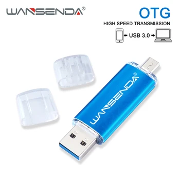 WANSENDA High Speed USB Flash Disk OTG Pero Disk 128 GB USB kľúč 16GB 32GB 64GB 256 GB kl ' úč Flash Disk pre Micro Android /PC
