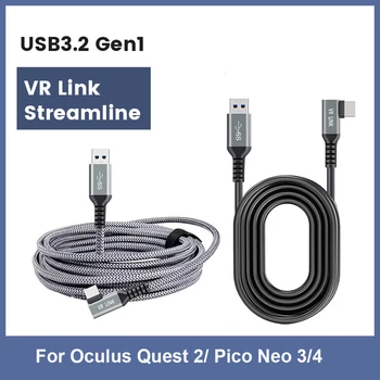 3-7M údaj Nabíjací Kábel pre Oculus Quest 2 Prepojenie USB 3.2 Prenos Dát USB-A-Typ-C Kábel 20V 3A Nabíjačka pre Pico 3 4