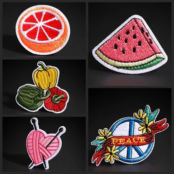 Krásne výšivky škvrny grapefruit, Melón a Sladké korenie potravín odznak deti sušenie bielizne dekoratívne Odtlačkový patch