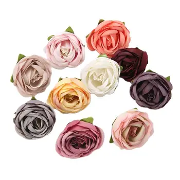 Boky Rose Umelé Kvety Hlavu Pre Domáce Izba Dekor Svadobné Dekorácie DIY Veniec Plavidlá Príslušenstvo Lacné Falošné Kvet Kvetinový