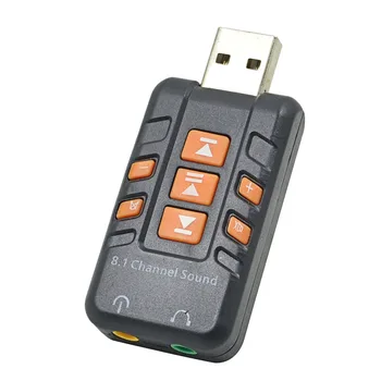 Nový Príchod USB 3D Zvuková Externý USB Zvuková Karta 8.1 Kanál Adaptér Tarjeta De Sonido Pre Windows Vista/XP, Win7 Win8