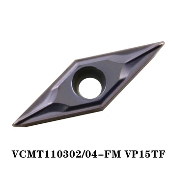 100% Originálne VCMT VCMT110302 FM VP15TF VCMT110304 FM 110302 10pcs Karbidu Vložiť 110304 CNC sústruhu Vloženie Dovezené Z Japonska