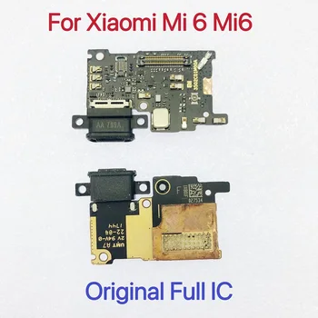 Pôvodné Najlepšie Plnej IC Mikrofón Modul Slúchadiel Konektor USB Nabíjací Port Nabíjanie Rada Flex Kábel Konektor Pre Xiao Mi 6 Mi6 0
