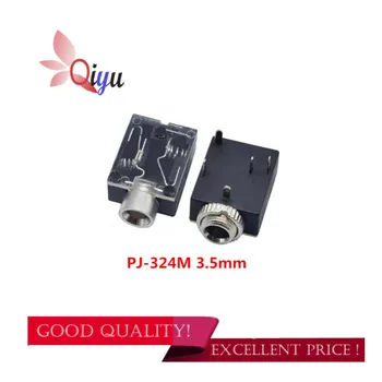 10pcs PJ-324M skrutky/bez skrutiek pre slúchadlá, zásuvka 3,5 mm dvoj-kanálové audio zásuvka 5 stôp zásuvky pre slúchadlá