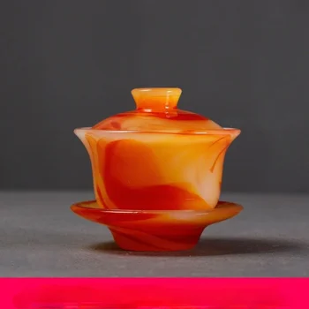 Jade Pohár Porcelánu Teacup Pribrala Tureen Čínskej Kung-Fu Čaj Nastaviť High-end Zen Čaj Infuser Káva Hrnček na Čaj Maker Riad