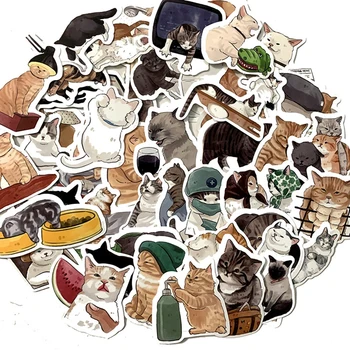 10/30/50/106pcs Cute Cat Cartoon Zvierat Graffiti Samolepky Pre Deti Notebook Zápisník Telefón Stenu DIY Nepremokavé Nálepky Hračka 0