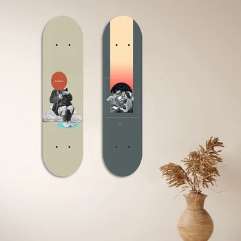 Kreatívne Dekoratívne Skateboard Umenie Javor svetoznámej Tabule Zbierky Zábavné Pop Korčule Palube nástenná maľba na Bar, Pub Izba Stenu Decor