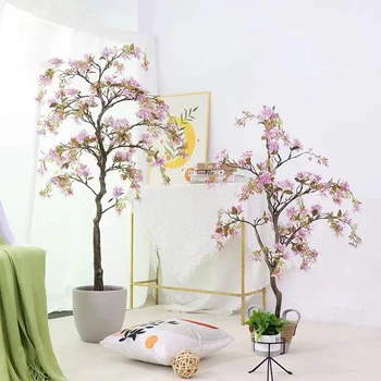 Domáce Dekorácie Umelé Begonia Kvet, Strom Umelý Kvet, Strom, Kvet Hodvábnej Svadobné Bonsai Listy Dekorácie Interiéru
