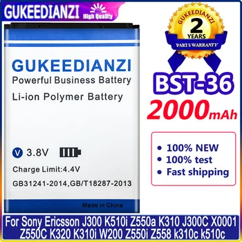 Batéria 2000mAh BST-36 Pre Sony Ericsson J300 K510i Z550a K310i J300C X0001 Z550C K320 K310i W200, Z550i Z558 k310c k510c BST 36
