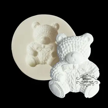 Yueyue Sugarcraft Mini Medveď silikónové čipky formy cake zdobenie nástroje confeitaria moldes silikónové fondant tortu formy na pečenie