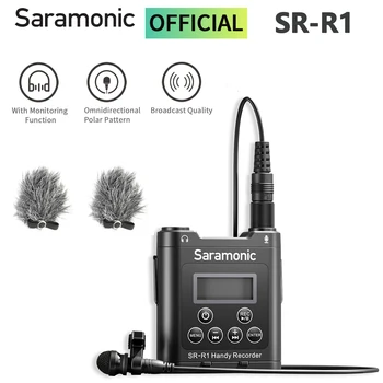 Saramonic SR-R1 Miniatúrne Šikovný MicroSD Rekordér s Lavalier Mikrofón pre Videography Verejné Podujatia, Dokumentárne Strieľa Ukazuje