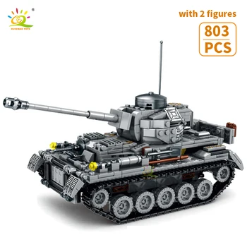 HUIQIBAO 803Pcs Vojenské Stredný Tank Panzerkampfwagen IV Model stavebným Mesto Zbraň WW2 Armády Obrázok Tehly Hračky pre Deti,
