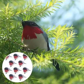 Rozkošný 10Pcs Vysokej Kvality Vták Údaje Vianočný Stromček, Dekorácie, Remeselné Plastové Umelé Vtáčie Vynikajúce pre Home Decor
