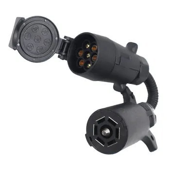 USA Európskej Trailer Svetlo Converter 7 Spôsobom Ploché Zásuvky (US Vozidiel) Na 13-Pin Round Plug (EÚ Model) zadné svetlo Signály