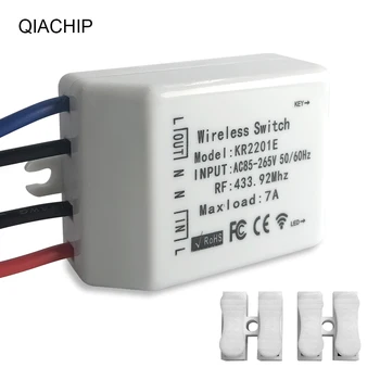 QIACHIP 433.92 MHz Prepínač Bezdrôtovej komunikácie Univerzálny AC 85-265V CH Bezdrôtového Diaľkového Ovládania 433MHZ Maxload 7A Vysoká Kvalita