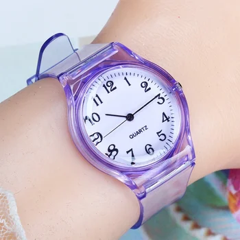 Transparentné Hodinky pre Ženy Bežné Kolo Digitálne Športové Hodinky Hodiny Svetelný Módne Náramkové hodinky Jelly hodinky Relogio Feminino