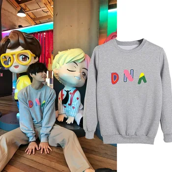 V DNA Dom Sweatershirt Kim Tae Hyung Rovnaké Hoodied V Úradnom súčasne Kolo Krku Green Plus Veľkosť Ženy Colthing Dropshipping