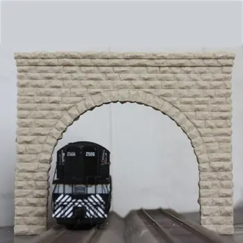 1/87 Model Vlaku Ho Meradle Simulácia Miniatúrne Double Line Tunel Vstup Piesku Tabuľka Scény Príslušenstvo DIY Mini Dopravné Scény