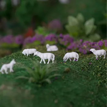 Simulácia Mini Oviec A Psom Zvieratá Model v Mierke 1:87 1:150, Pre Diy Piesku Tabuľka Farmy Scény Rozloženie Diorama Materiálov 30Pcs