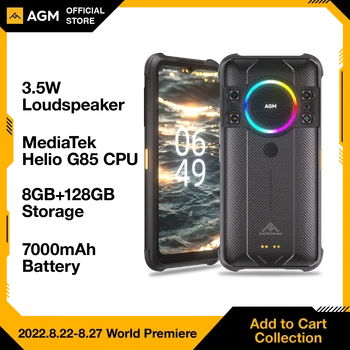 AGM H5 Pro Globálna Verzia 8+128G Robustný Smartphone MTK G85 ,6.5