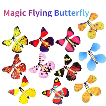 5 ks Magic Lietajúci Motýľ Magické Triky, Simulácia Motýľ Deti Vtip Hračka Nové Podivné Dekompresný Hračky, Vianočné Darčeky