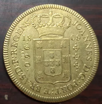 1809 Brazília 960 Reis-Vzor Štrajk Medi Kópiu Mince