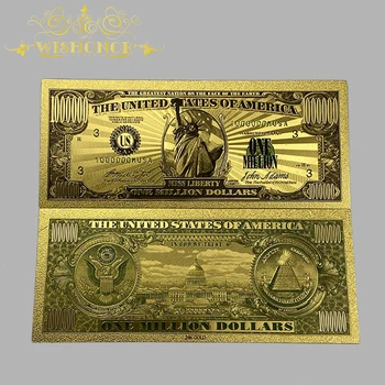 36 Všetky Typy Štýl Amerických Bankoviek Všetky Časy Dolárových Bankoviek v 24K Zlatom Na Zber