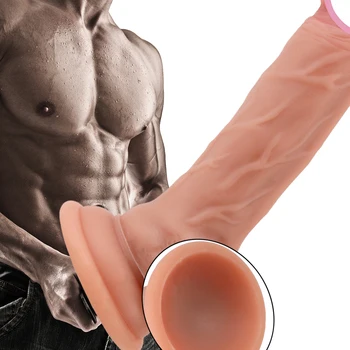 Pleť Realistický Penis Super Obrovský Veľké Silikónové Dildo Flexibilné S Prísavkou Umelý Penis Žena Masturbator Sexuálne Hračky 0