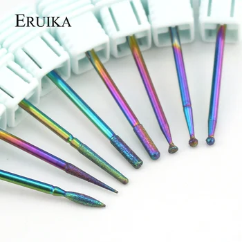 ERUIKA 1pcs Rainbow Diamond Nechtov Vŕtať Fréza Čisté Bitov Frézovanie Fréza pre Elektrické Manikúra Rotačné Vŕtanie Nail Art Nástroje 0