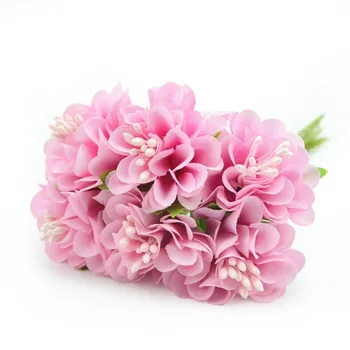 1bunch\6pcs Mini Papierové Ruže Falošné Kvetinové Kytice, Svadobné Dekorácie Umelý Kvet DIY Scrapbooking Veniec Veniec Kvetov