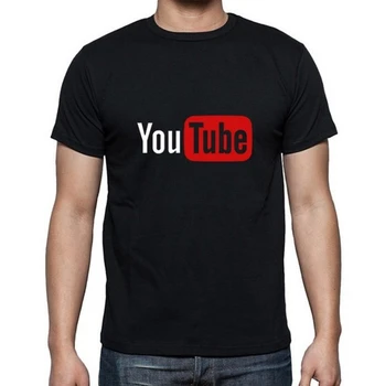 2020 Logo YouTube Tlač Mužov, T Košele Tričká Značky Topy Bavlna Bežné Vlastné Muž-Krátke rukávy T-shirts Plus Veľkosť XS-XXXL