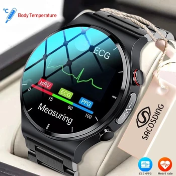 2023 Nové EKG+PPG Smart Hodinky Mužov Srdcovej frekvencie, Krvného Tlaku Sledovať Zdravotnej Telesnej Teploty Hodiny Života Nepremokavé Športové Smartwatch