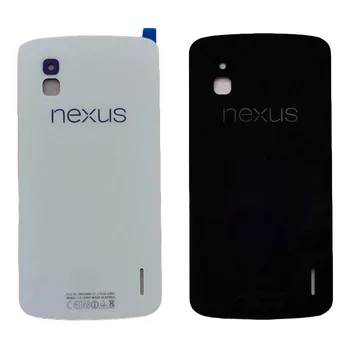 Pre LG Google Nexus 4 E960 Sklenený Kryt Batérie Objektív Zadnej Bývanie Späť Prípade Bývania Objektív+Logo