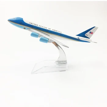 SPOJENÉ ŠTÁTY AMERICKÉ Air Force One letúna model Boeing 747 lietadlo 16 CM Kovové zliatiny diecast 1:400 lietadlo model hračky