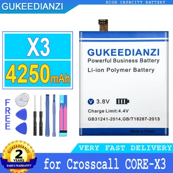 4250mAh GUKEEDIANZI Batérie pre Crosscall CORE-X3 AKCIA-X3 LPN385350 TREKKER X3 Big Power Bateria