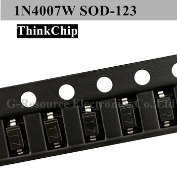 (100ks) 1N4007W SOD-123 1206 SMD Prepínač Diódou 1N4007 (Označenie T7)