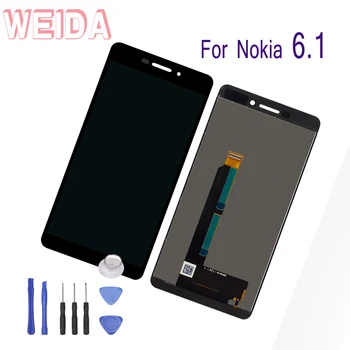 WEIDA Pre Nokia 6.1 N6 -2018 Obrazovke Náhradné Zhromaždenie Dotykový LCD Displej Digitalizátorom. 5.5 Palcový + Nástroj PD-1016 TA-1043 TA-1089
