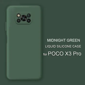 Poco X3 Pro Pocox3 Pro Poco X3Pro Prípade Kvapalných Silikónové Mäkké Fotoaparát Chránič Kryt pre Xiao Poco X3 Pro Pocox3 Pro Poco X3Pro