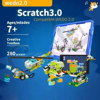 NOVÉ Technické WeDo 3.0 Robotiky stavebnicový Stavebné kamene, Tehly Kompatibilný s 45300 Wedo 2.0 Educational DIY hračky