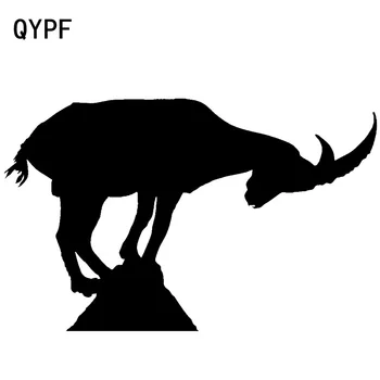 QYPF 20 cm*12.4 cm Koza Vyzerá Dole Na Úpätí Hory Vinyl Auto Nálepky Priateľské Okno Odtlačkový C18-0290