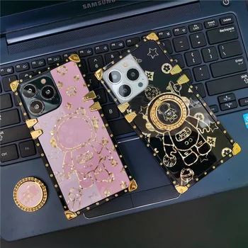 Luxusné Bling Kvet Astronaut Telefón puzdro Na Huawei P50 PRO P30 P40 PRO Mate 30 PRO Mate 40 Počesť 50 60 Y9 Námestie Silikónové Krytie