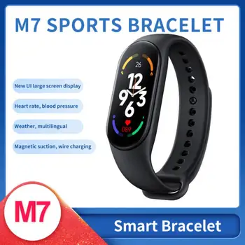 M7 Smart Hodinky Srdce Fitness Tracker Kyslíka v Krvi, Tlak, Vodotesný IP67 Blue-tooth Šport Inteligentný Náramok Muži Ženy Smartband